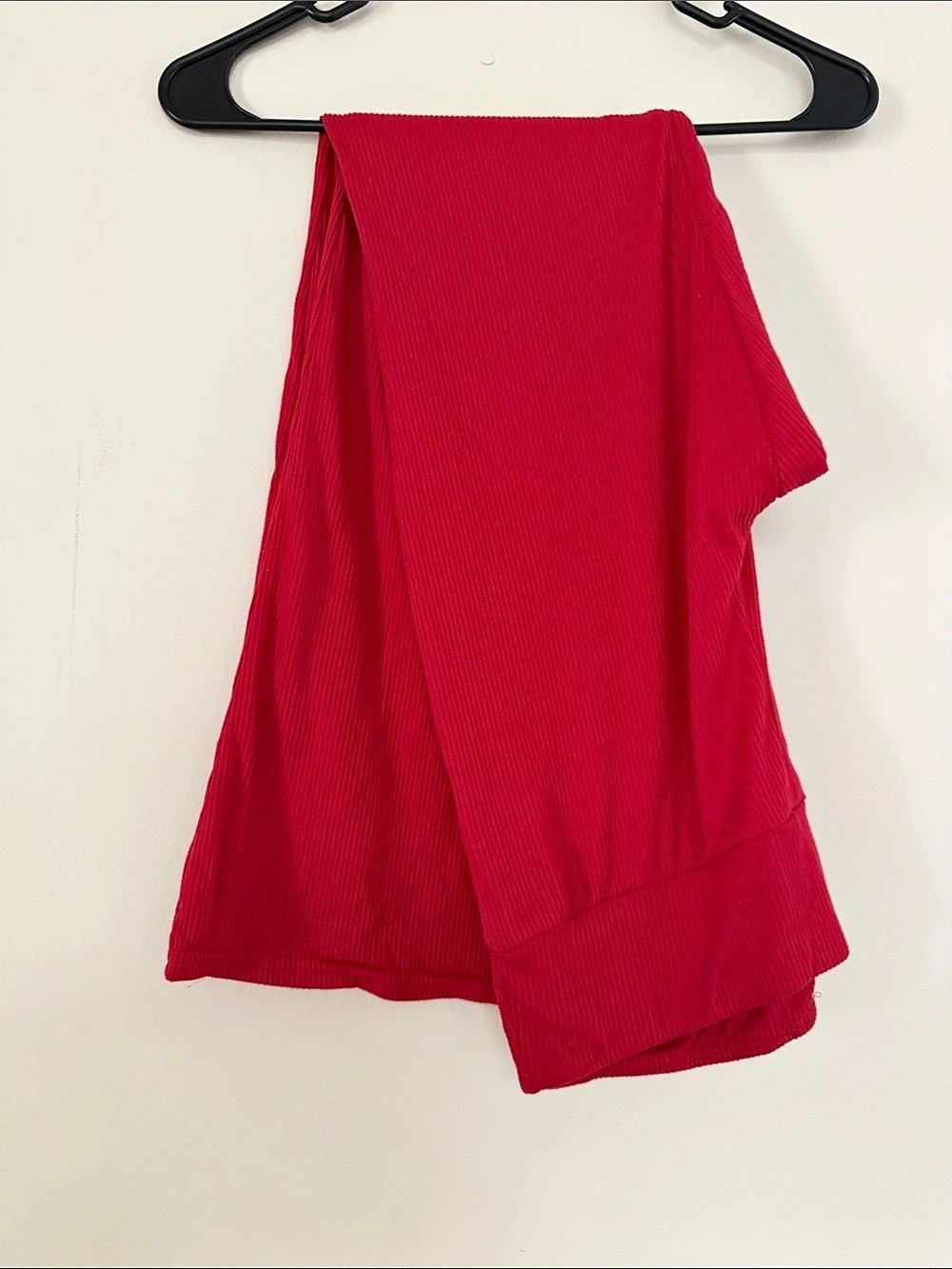 Red Ribbed Bell bottoms soft pants